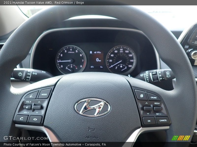 Red Crimson / Beige 2021 Hyundai Tucson Value AWD