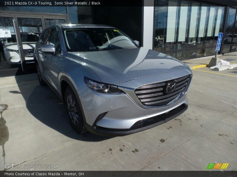 Sonic Silver Metallic / Black 2021 Mazda CX-9 Touring