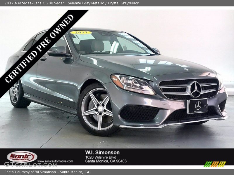 Selenite Grey Metallic / Crystal Grey/Black 2017 Mercedes-Benz C 300 Sedan