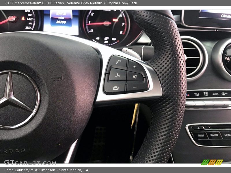 Selenite Grey Metallic / Crystal Grey/Black 2017 Mercedes-Benz C 300 Sedan
