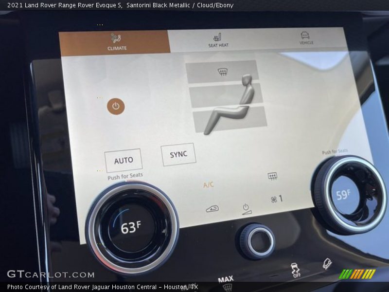 Santorini Black Metallic / Cloud/Ebony 2021 Land Rover Range Rover Evoque S