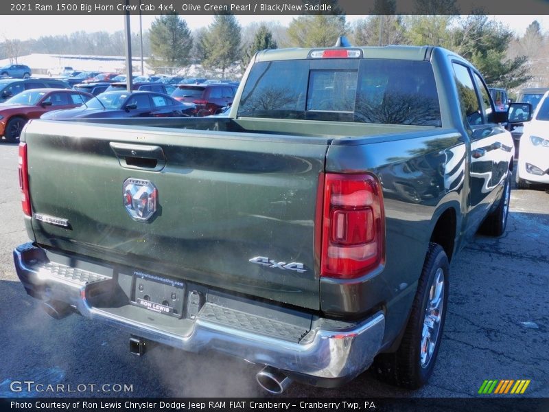 Olive Green Pearl / Black/New Saddle 2021 Ram 1500 Big Horn Crew Cab 4x4