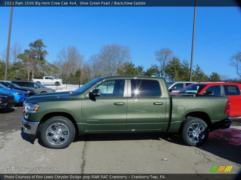 Olive Green Pearl / Black/New Saddle 2021 Ram 1500 Big Horn Crew Cab 4x4