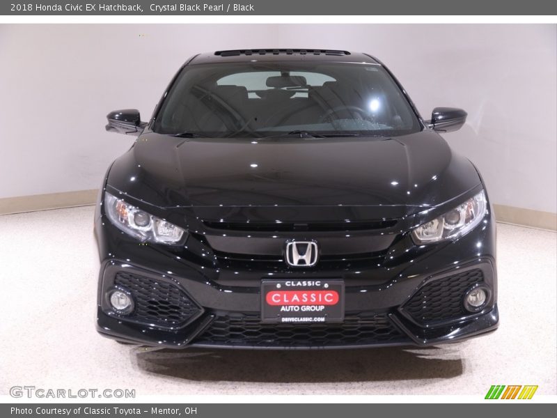 Crystal Black Pearl / Black 2018 Honda Civic EX Hatchback