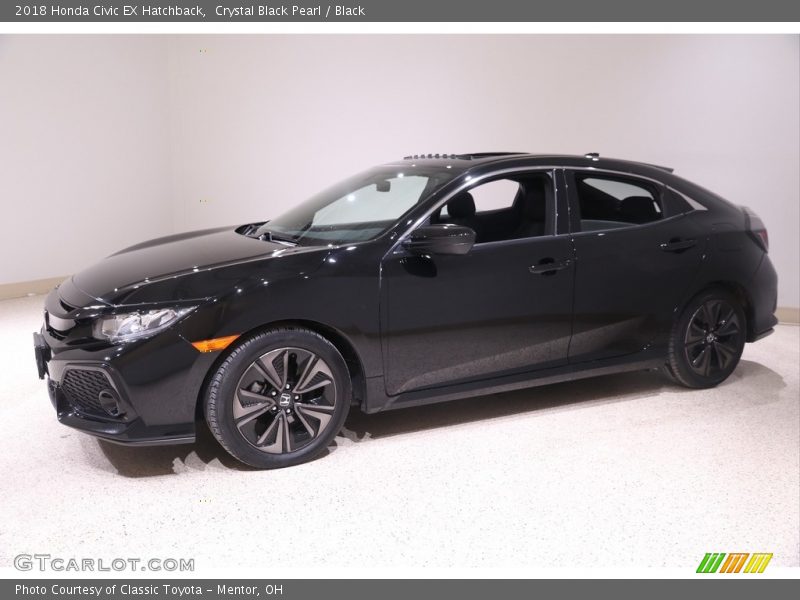 Crystal Black Pearl / Black 2018 Honda Civic EX Hatchback