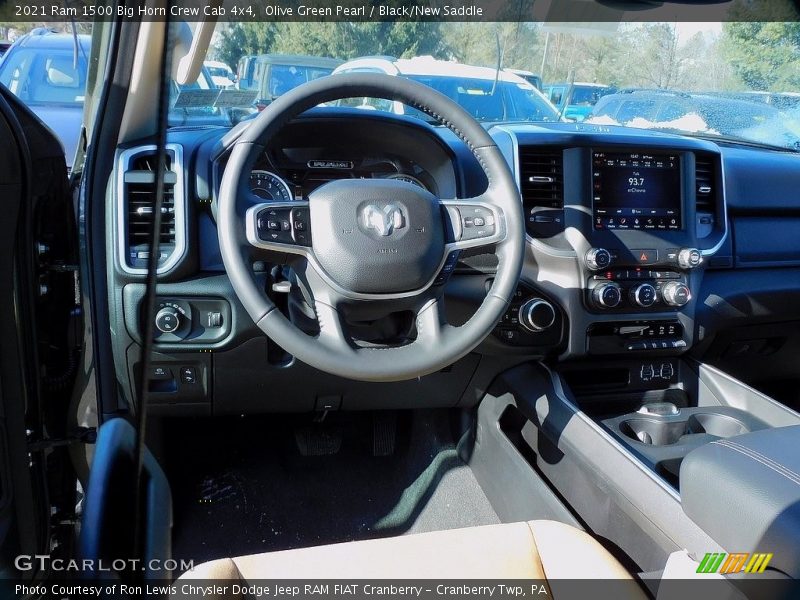 Olive Green Pearl / Black/New Saddle 2021 Ram 1500 Big Horn Crew Cab 4x4