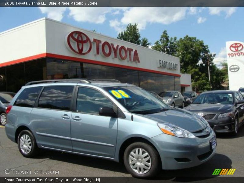 Blue Mirage Metallic / Stone 2008 Toyota Sienna LE