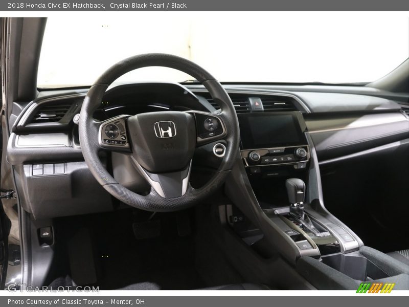 Crystal Black Pearl / Black 2018 Honda Civic EX Hatchback