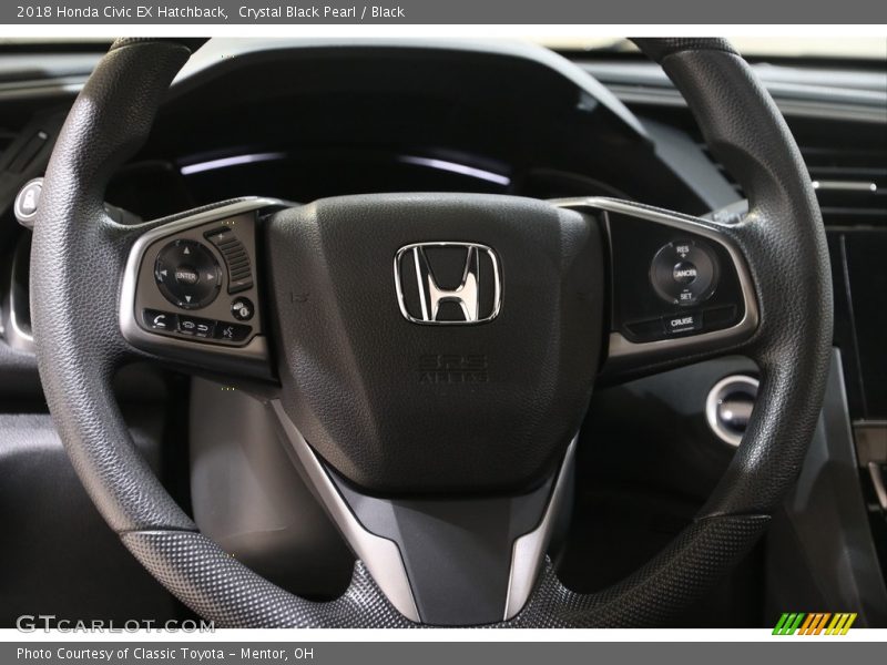 Crystal Black Pearl / Black 2018 Honda Civic EX Hatchback