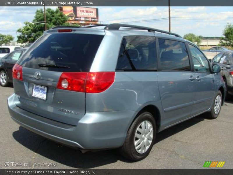 Blue Mirage Metallic / Stone 2008 Toyota Sienna LE