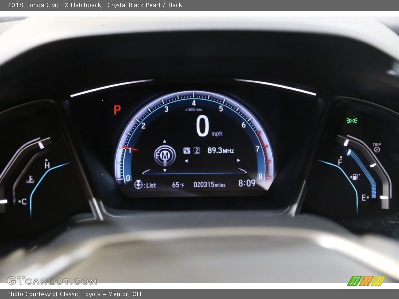 Crystal Black Pearl / Black 2018 Honda Civic EX Hatchback