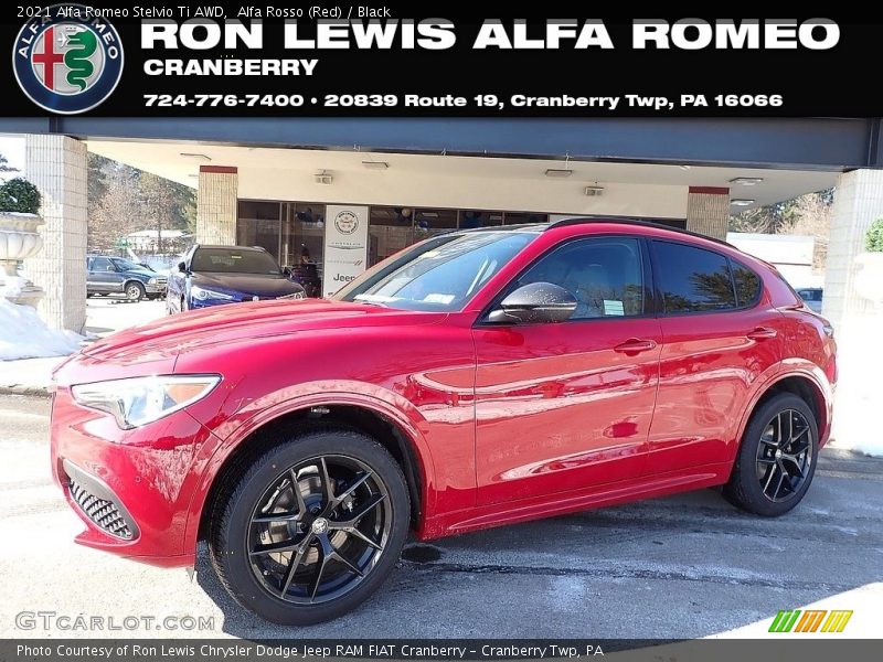 Alfa Rosso (Red) / Black 2021 Alfa Romeo Stelvio Ti AWD