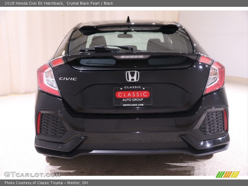 Crystal Black Pearl / Black 2018 Honda Civic EX Hatchback
