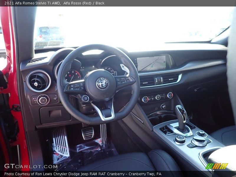 Alfa Rosso (Red) / Black 2021 Alfa Romeo Stelvio Ti AWD