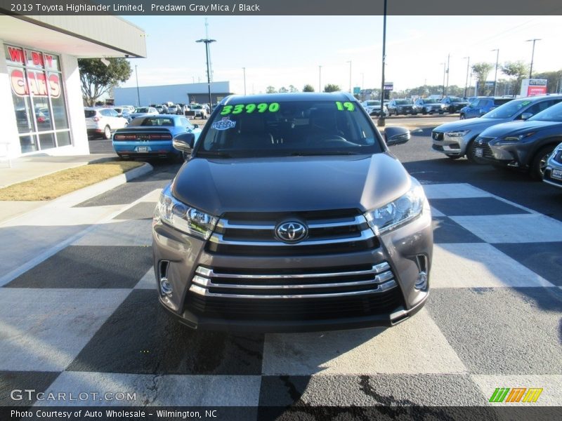 Predawn Gray Mica / Black 2019 Toyota Highlander Limited