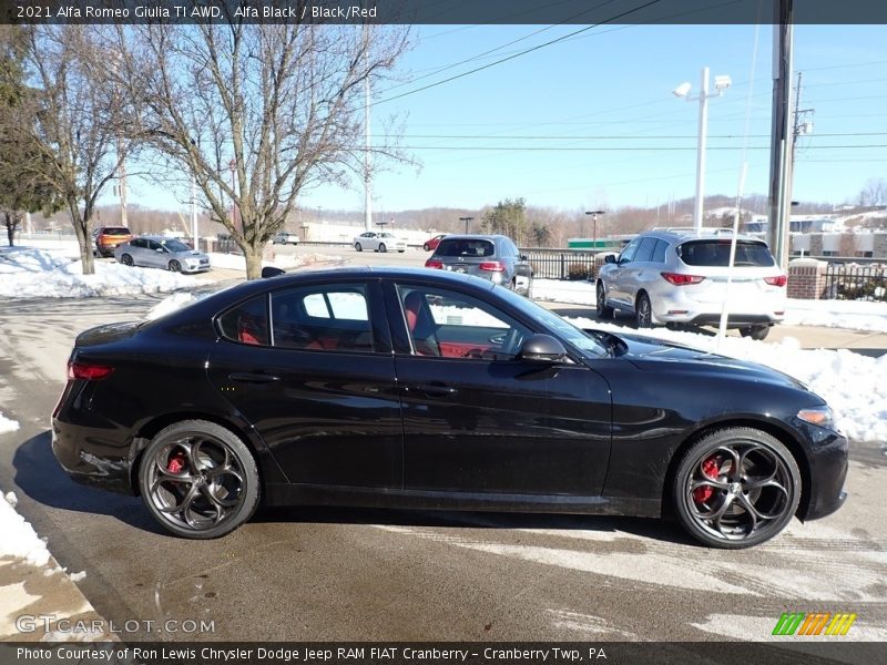 Alfa Black / Black/Red 2021 Alfa Romeo Giulia TI AWD