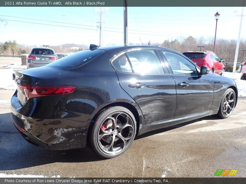 Alfa Black / Black/Red 2021 Alfa Romeo Giulia TI AWD