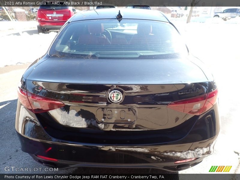 Alfa Black / Black/Red 2021 Alfa Romeo Giulia TI AWD