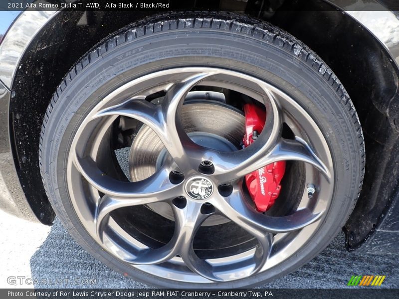 Alfa Black / Black/Red 2021 Alfa Romeo Giulia TI AWD