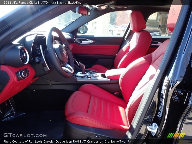 Alfa Black / Black/Red 2021 Alfa Romeo Giulia TI AWD