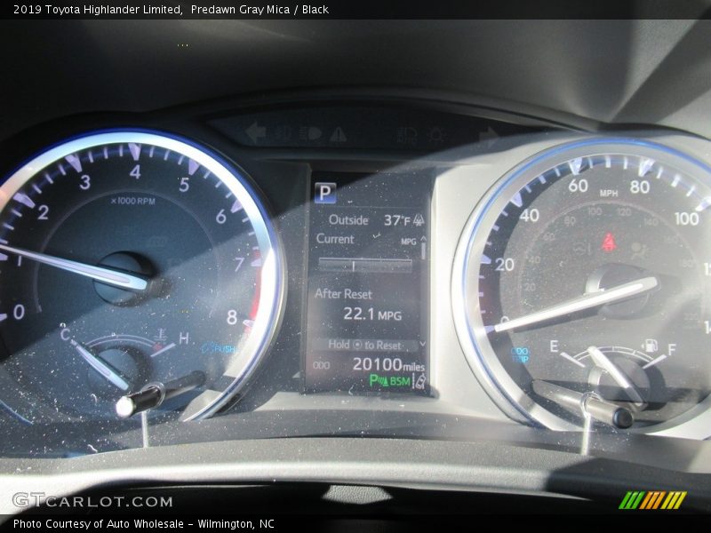 Predawn Gray Mica / Black 2019 Toyota Highlander Limited