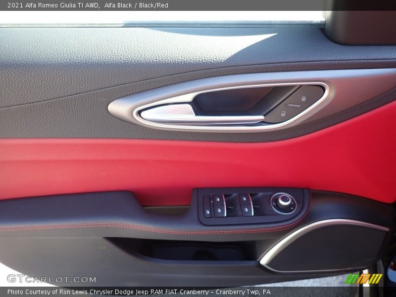 Alfa Black / Black/Red 2021 Alfa Romeo Giulia TI AWD