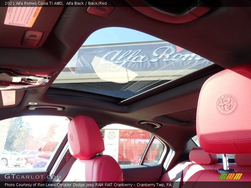Alfa Black / Black/Red 2021 Alfa Romeo Giulia TI AWD