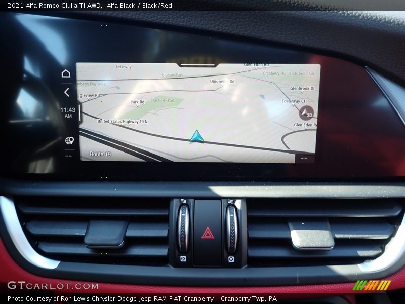 Alfa Black / Black/Red 2021 Alfa Romeo Giulia TI AWD