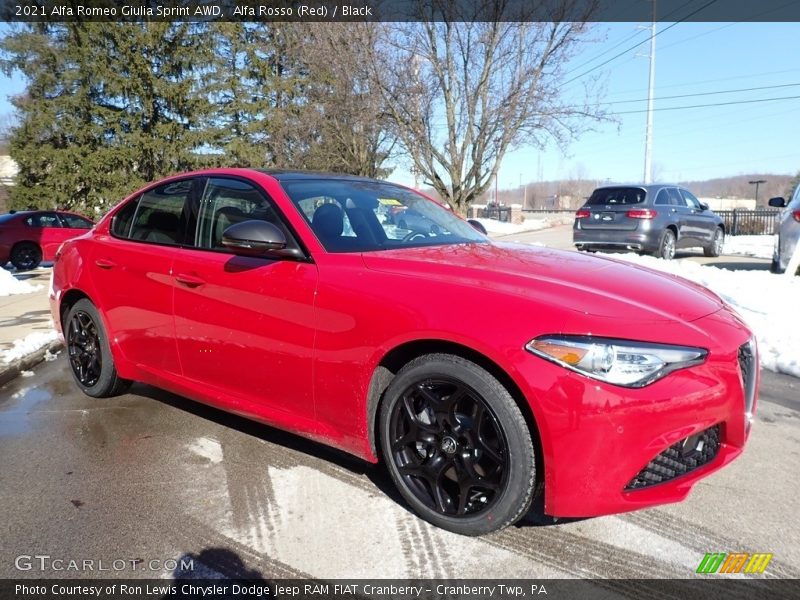 Alfa Rosso (Red) / Black 2021 Alfa Romeo Giulia Sprint AWD