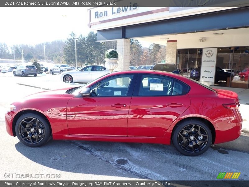 Alfa Rosso (Red) / Black 2021 Alfa Romeo Giulia Sprint AWD