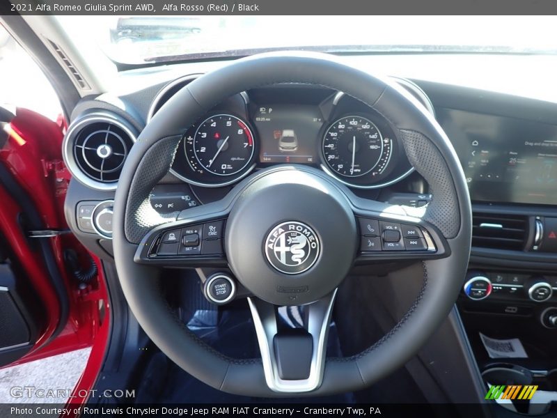 Alfa Rosso (Red) / Black 2021 Alfa Romeo Giulia Sprint AWD
