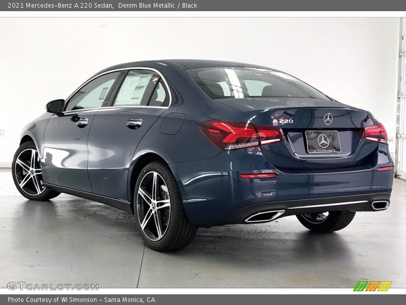 Denim Blue Metallic / Black 2021 Mercedes-Benz A 220 Sedan