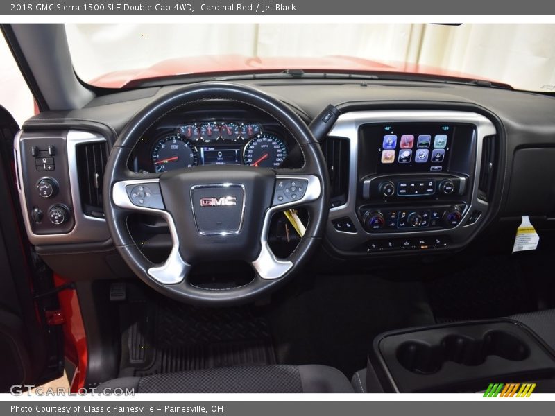 Cardinal Red / Jet Black 2018 GMC Sierra 1500 SLE Double Cab 4WD