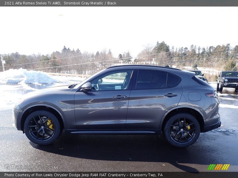 Stromboli Gray Metallic / Black 2021 Alfa Romeo Stelvio Ti AWD