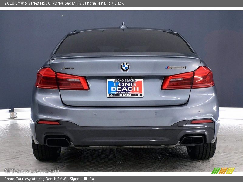Bluestone Metallic / Black 2018 BMW 5 Series M550i xDrive Sedan