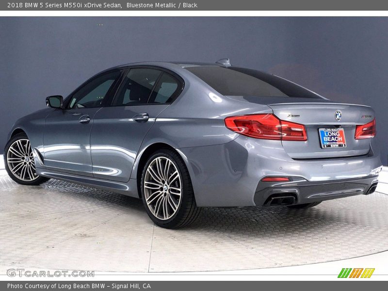 Bluestone Metallic / Black 2018 BMW 5 Series M550i xDrive Sedan