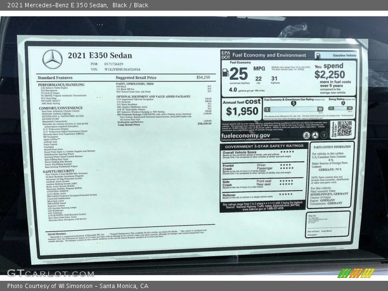 Black / Black 2021 Mercedes-Benz E 350 Sedan