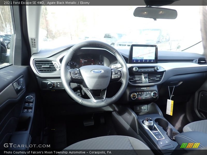 Agate Black Metallic / Ebony 2021 Ford Escape SE 4WD