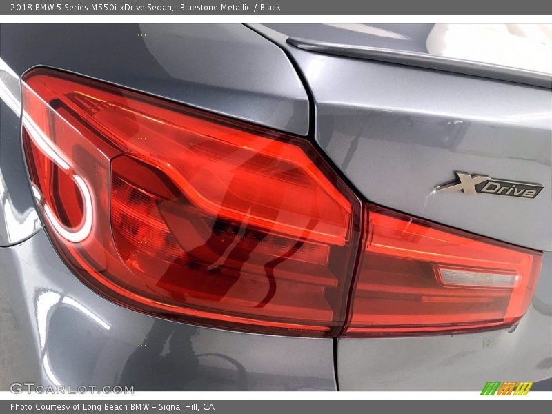 Bluestone Metallic / Black 2018 BMW 5 Series M550i xDrive Sedan