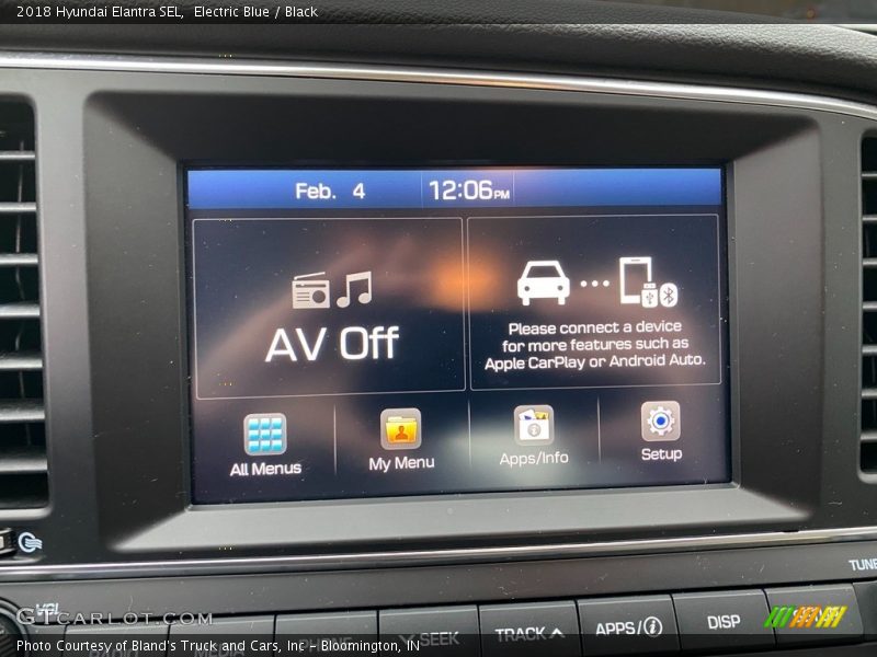 Electric Blue / Black 2018 Hyundai Elantra SEL