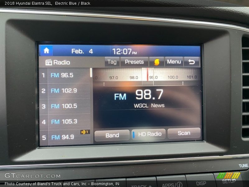 Electric Blue / Black 2018 Hyundai Elantra SEL