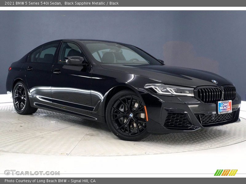 Black Sapphire Metallic / Black 2021 BMW 5 Series 540i Sedan