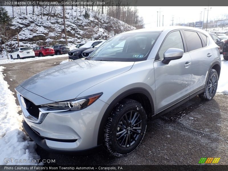 Sonic Silver Metallic / Black 2021 Mazda CX-5 Touring AWD