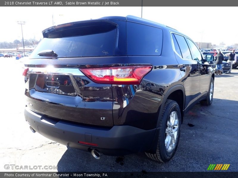 Sable Brown Metallic / Jet Black 2018 Chevrolet Traverse LT AWD