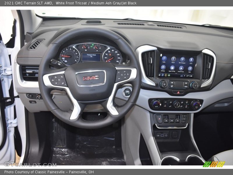 White Frost Tricoat / Medium Ash Gray/Jet Black 2021 GMC Terrain SLT AWD