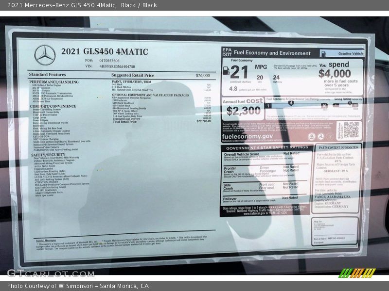 Black / Black 2021 Mercedes-Benz GLS 450 4Matic