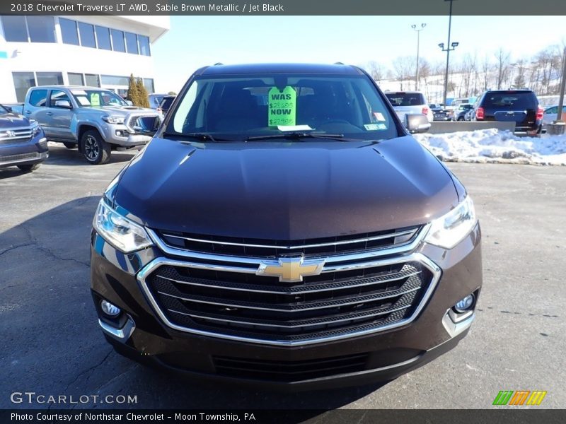 Sable Brown Metallic / Jet Black 2018 Chevrolet Traverse LT AWD