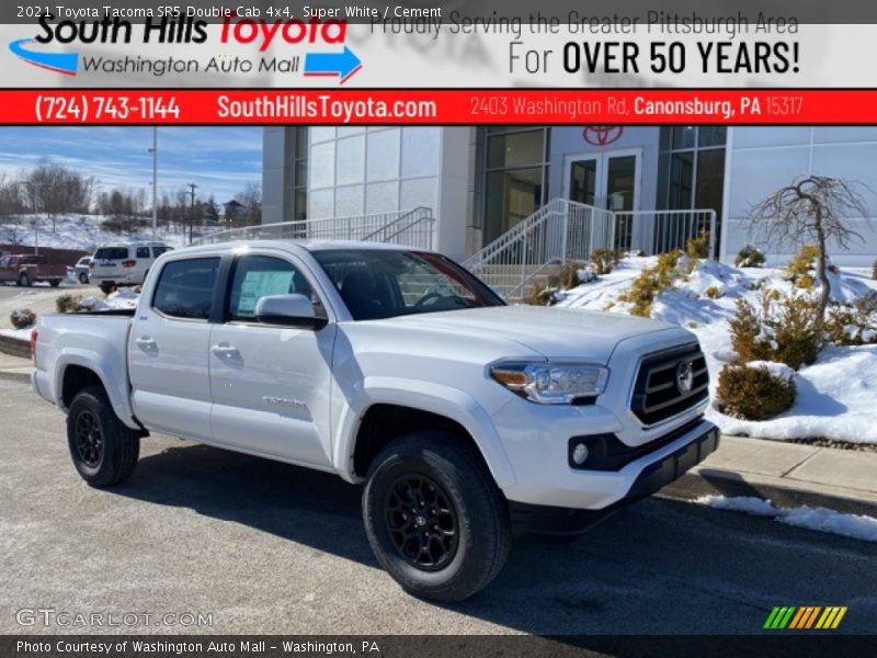 Super White / Cement 2021 Toyota Tacoma SR5 Double Cab 4x4