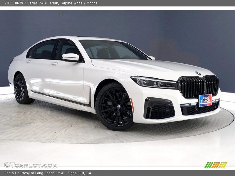 Alpine White / Mocha 2021 BMW 7 Series 740i Sedan