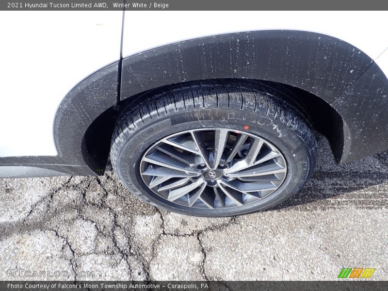 Winter White / Beige 2021 Hyundai Tucson Limited AWD